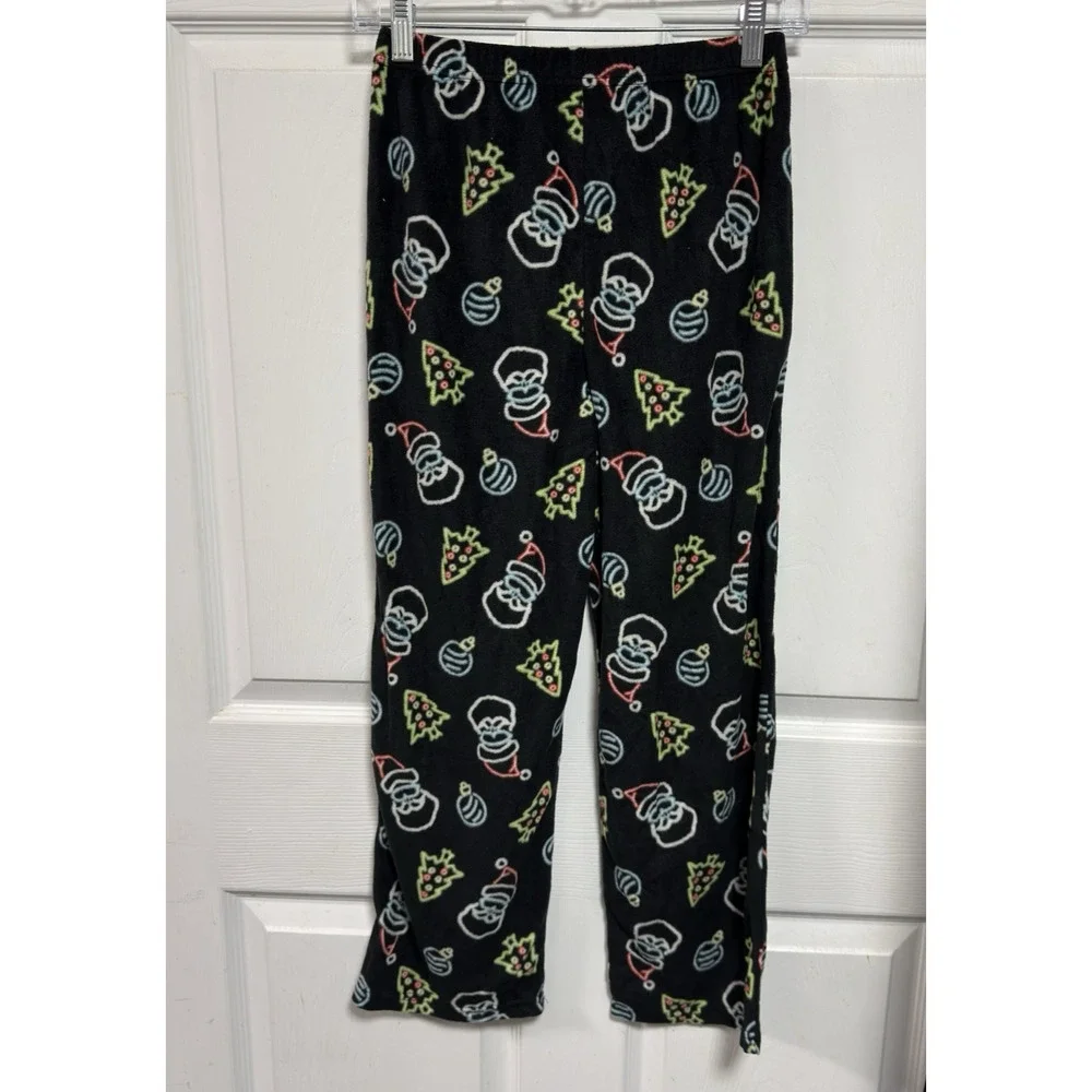 Cuddl Duds Fleece Sleep Lounge Pants Pajamas Boys Large (10/12) Christmas